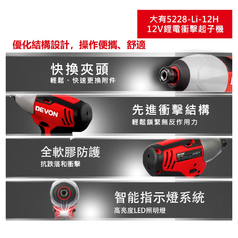 DEVON 大有 5228-Li-12H impact driver
