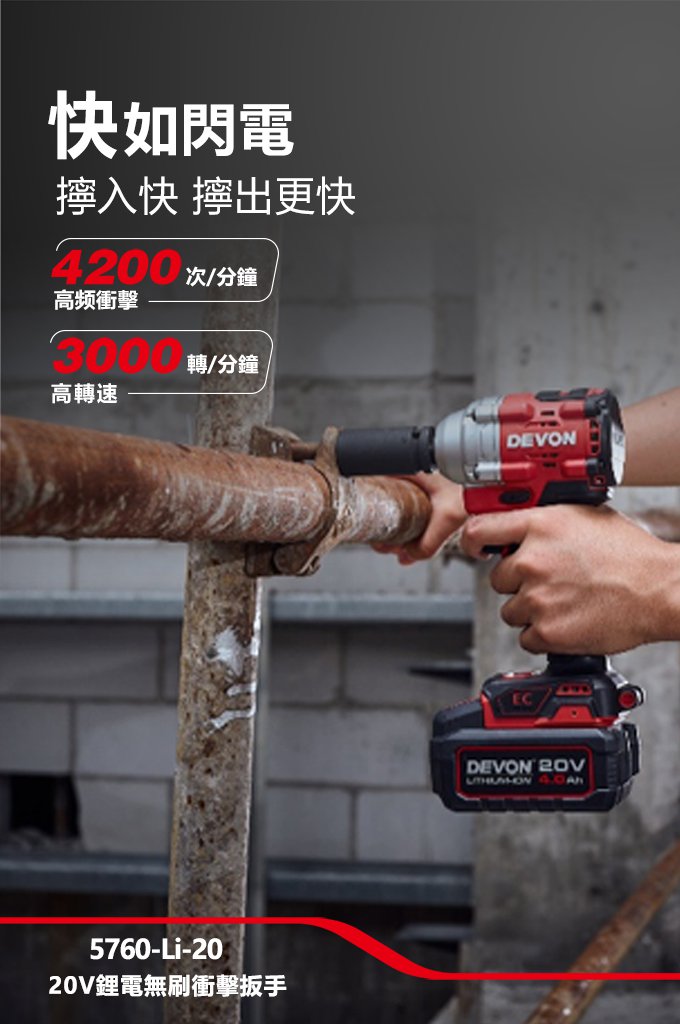 DEVON 大有 5760-Li-20 impact wrench