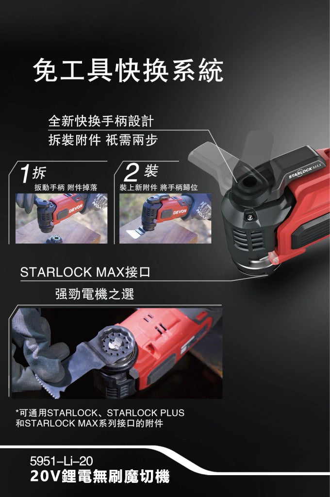 DEVON 大有 5951-Li-20 multi-tool