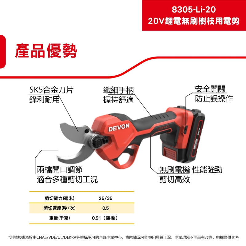 DEVON 大有 8305-Li-20 pruning shears