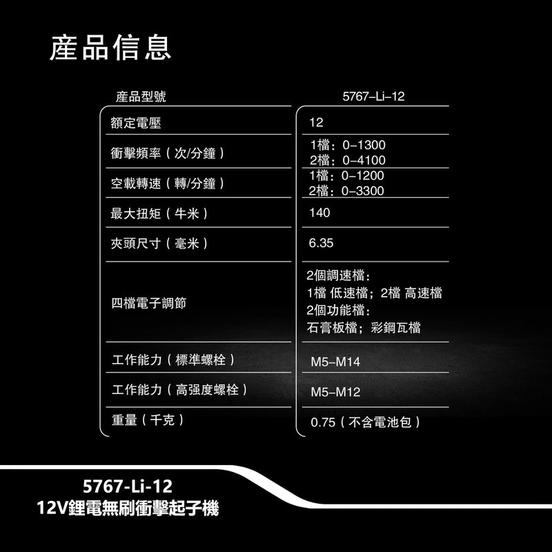 DEVON 大有 5767-Li-12 impact driver
