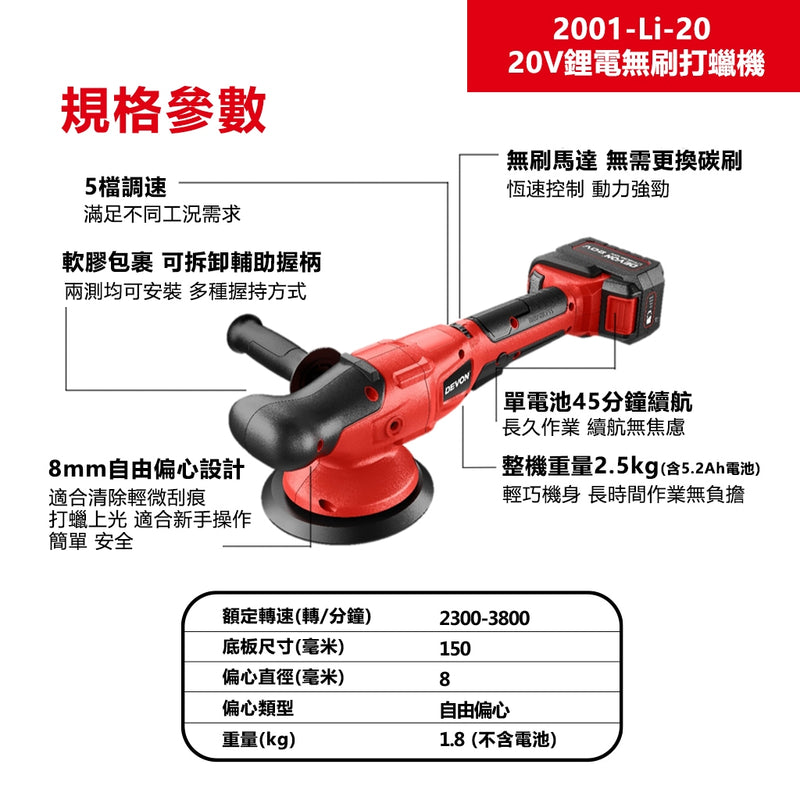 DEVON 大有 2001-Li-20 polisher
