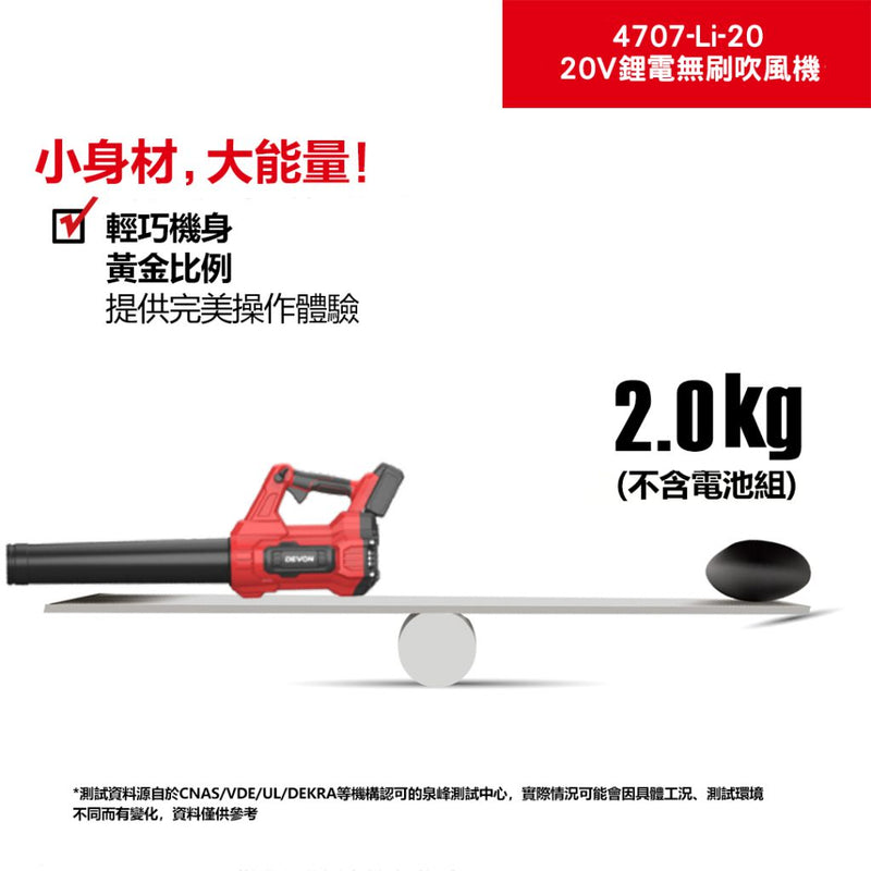 DEVON 大有 4707-Li-20 leaf blower