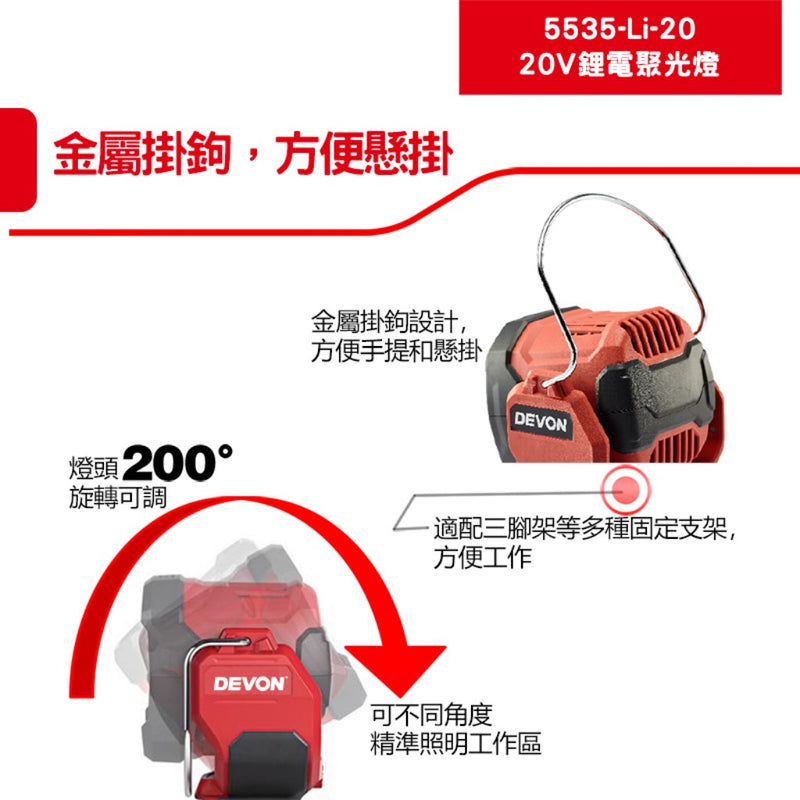 DEVON 大有 5535-Li-20 spotlight