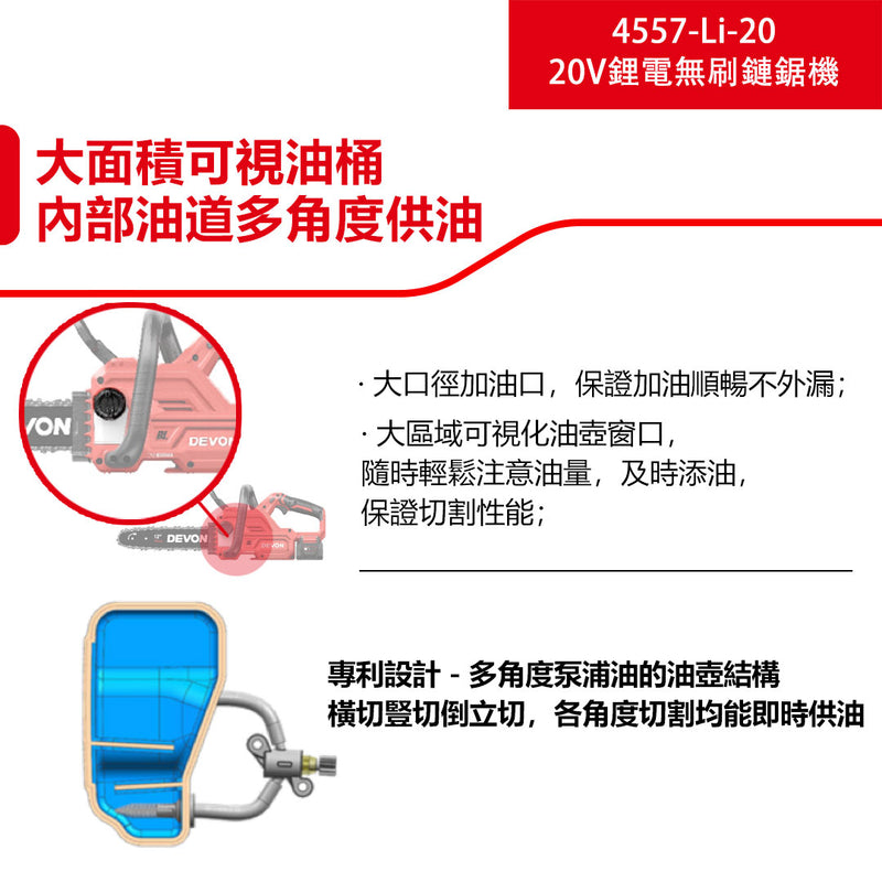 DEVON 大有 4557-Li-20 chainsaw