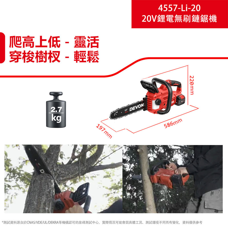 DEVON 大有 4557-Li-20 chainsaw
