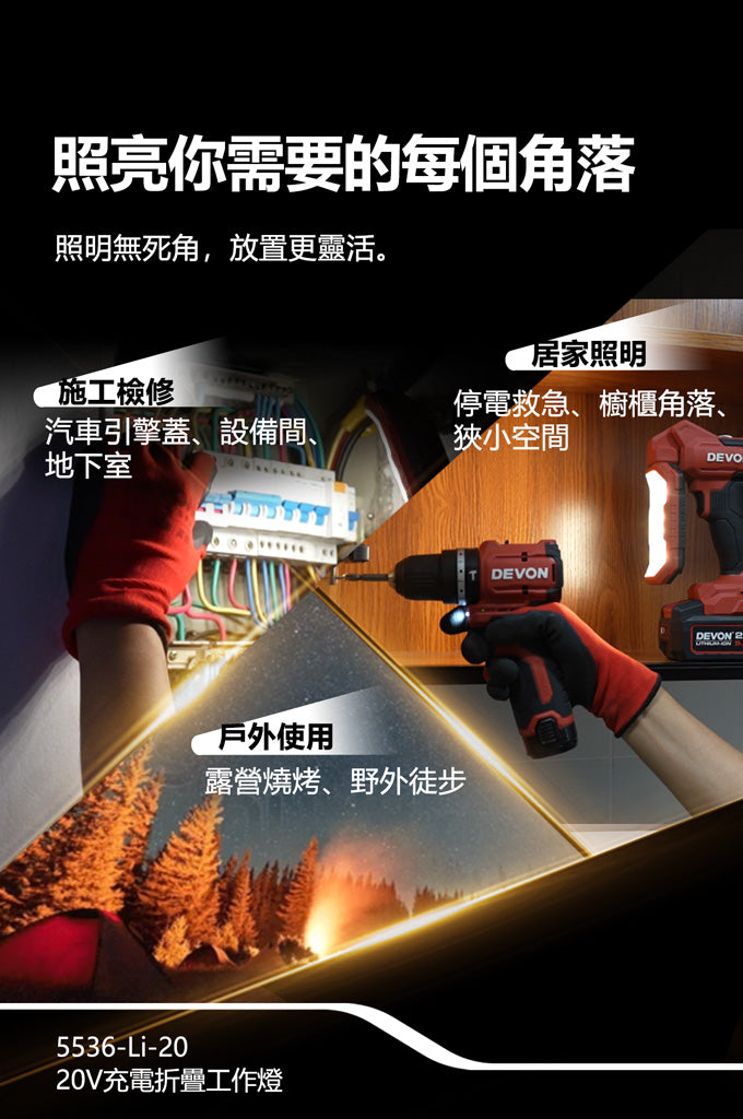 DEVON 大有 5536-Li-20 work light