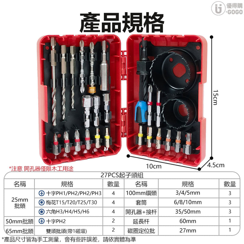 DEVON 大有 27-piece bit set