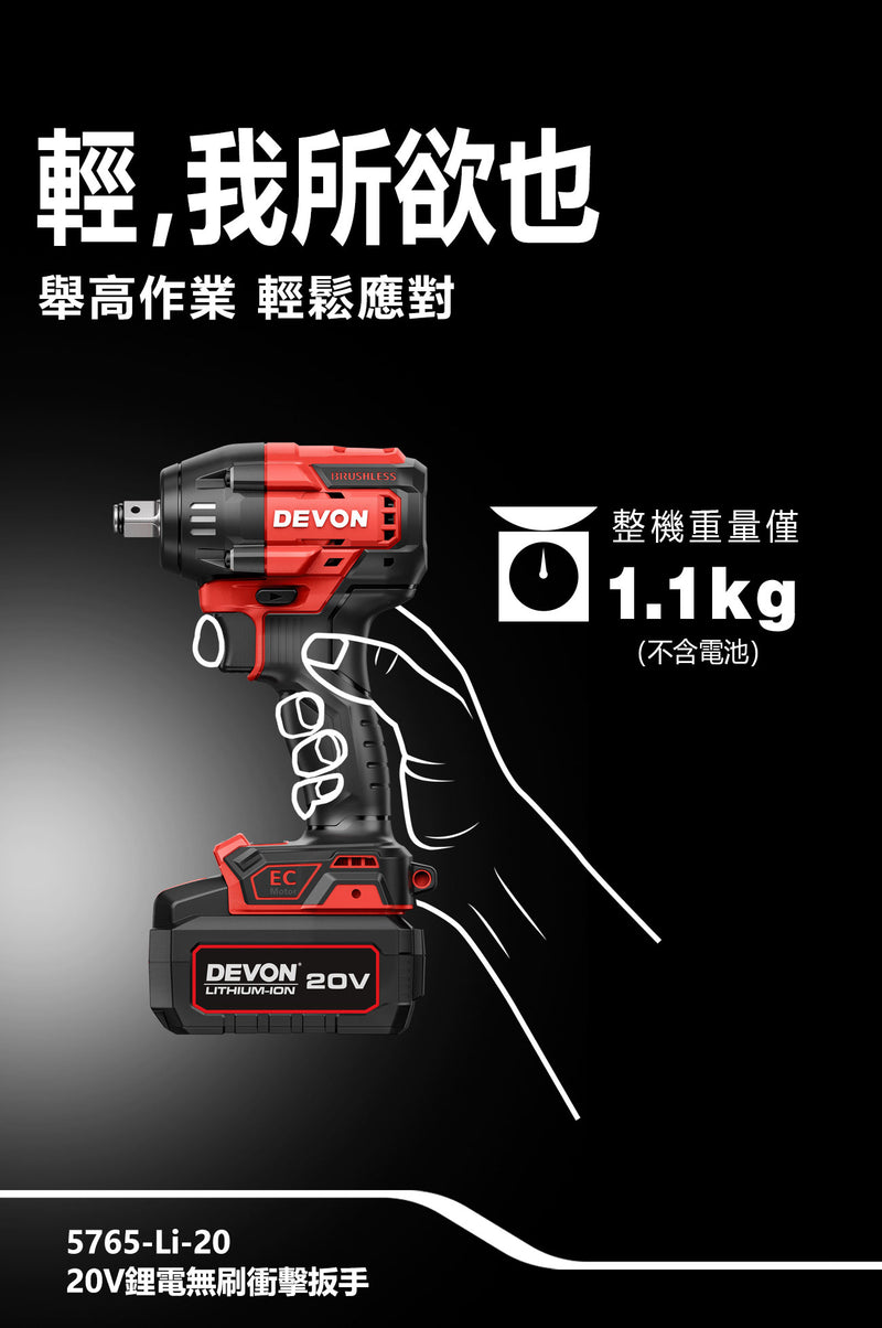 DEVON 大有 5765-Li-20 impact wrench