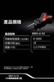 DEVON 大有 5851-Li-12 reciprocating saw