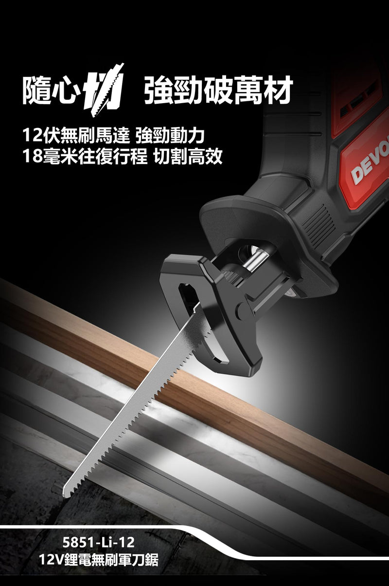 DEVON 大有 5851-Li-12 reciprocating saw