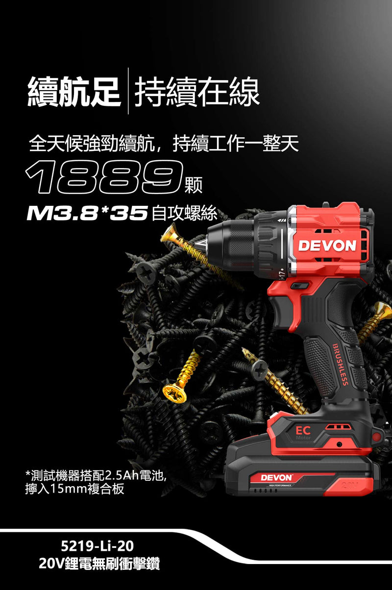 DEVON 大有 5219-Li-20 hammer drill