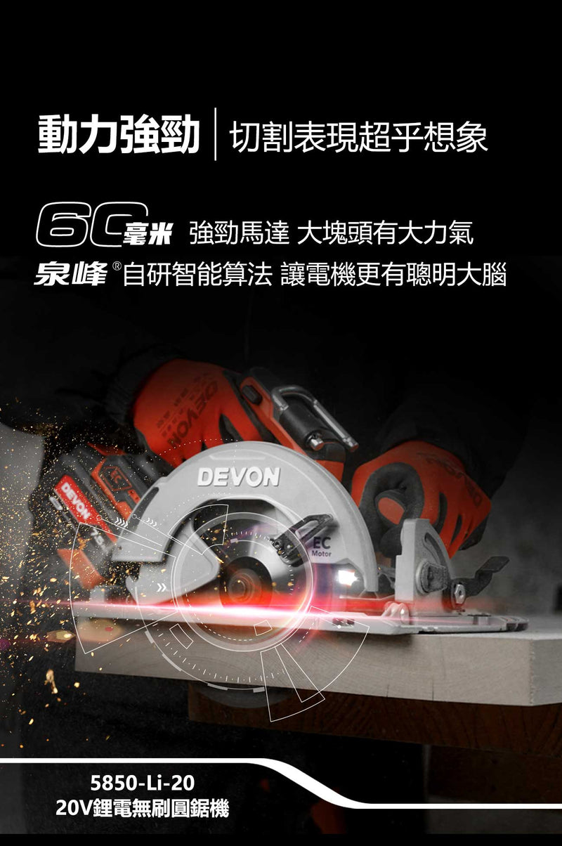 DEVON 大有 5850-Li-20 circular saw