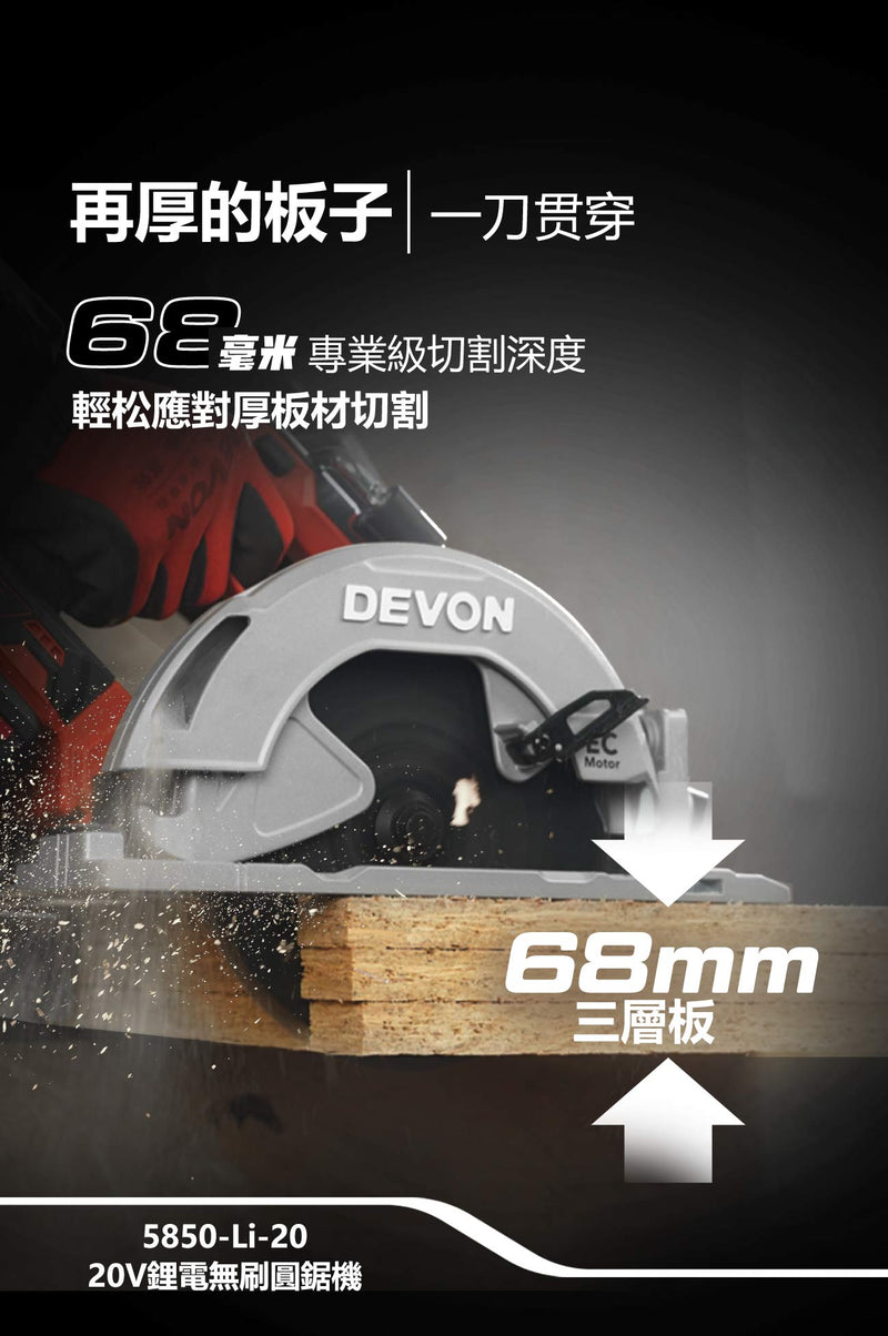 DEVON 大有 5850-Li-20 circular saw