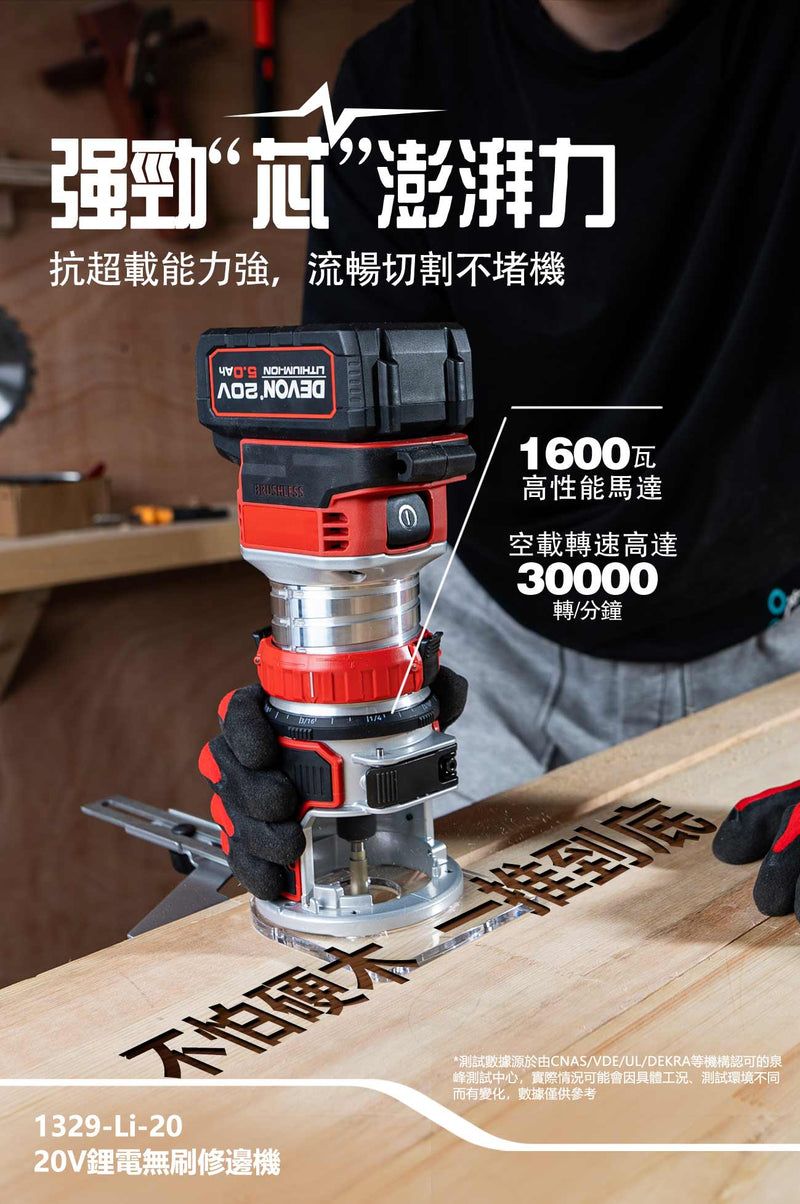 DEVON 大有 1329-Li-20 trim router