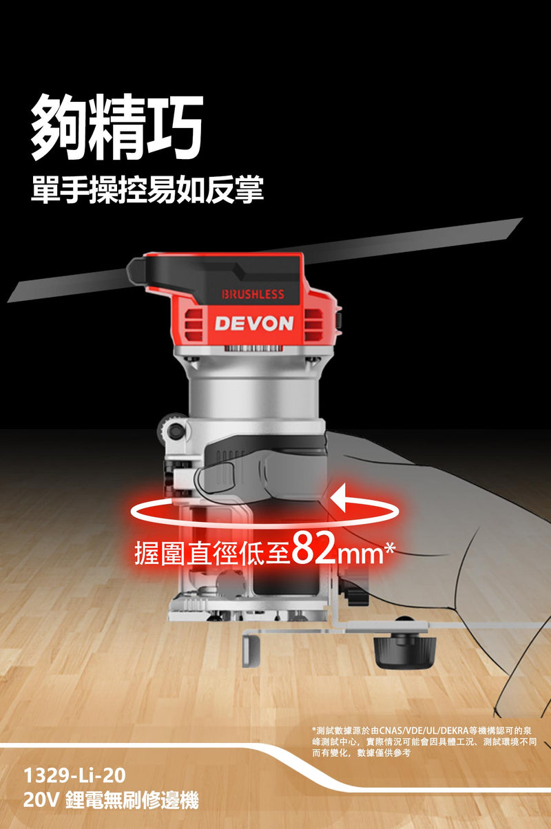 DEVON 大有 1329-Li-20 trim router