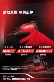 DEVON 大有 5772-Li-20C impact driver
