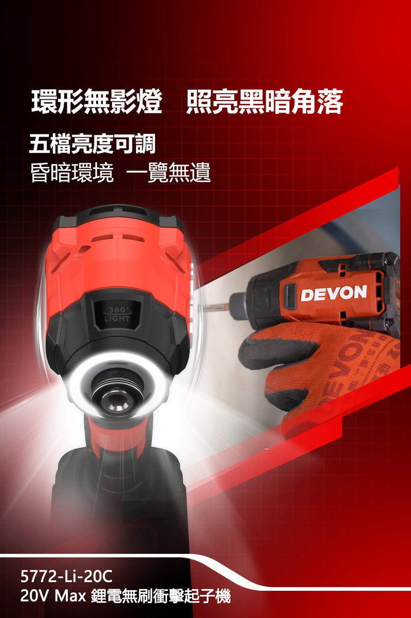 DEVON 大有 5772-Li-20C impact driver