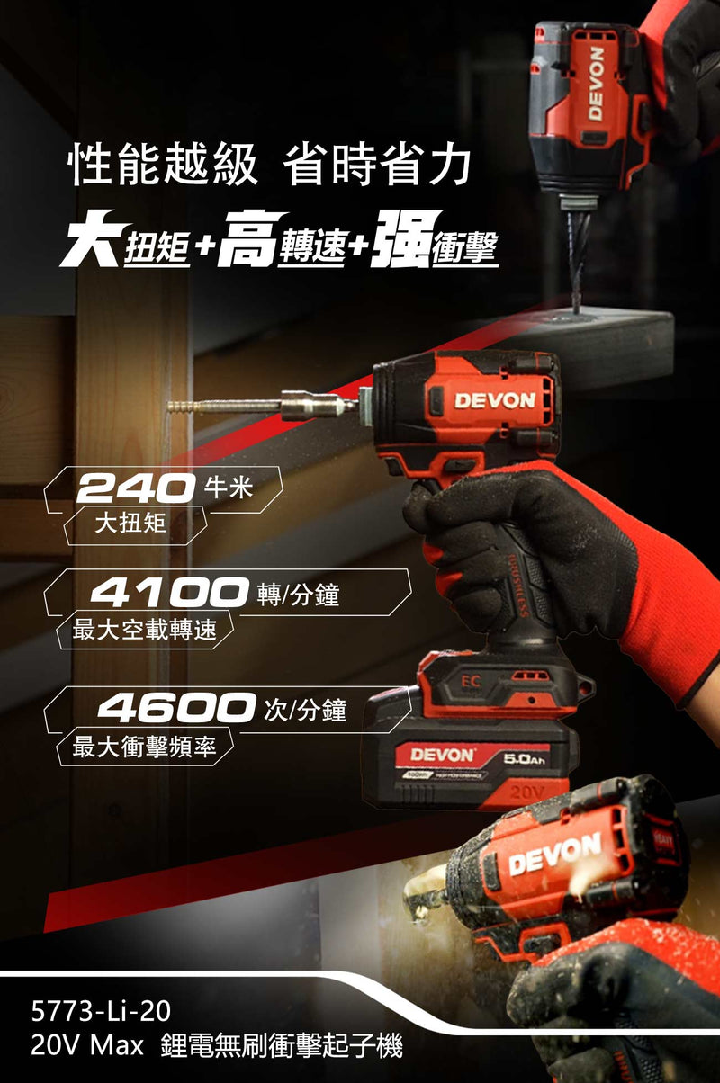 DEVON 大有 5773-Li-20 impact driver