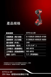 DEVON 大有 5773-Li-20 impact driver