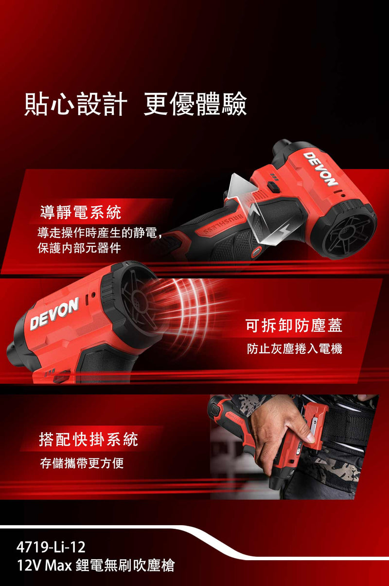 DEVON 大有 4719-Li-12 air duster