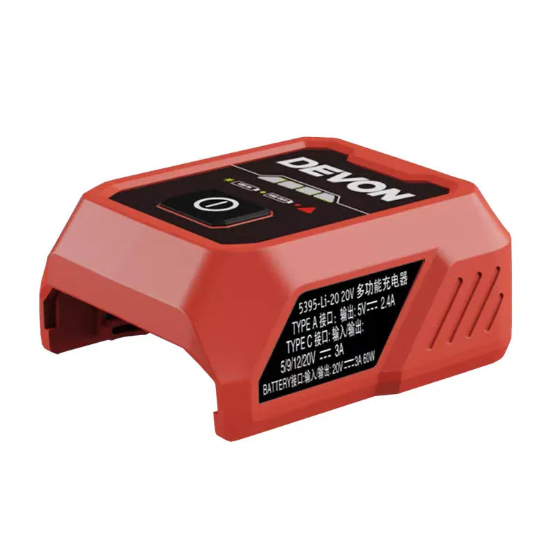 DEVON 大有 5395-Li-20 20V Battery USB Power Converter, USB-C PD 60W (HK Licensed 香港行貨)