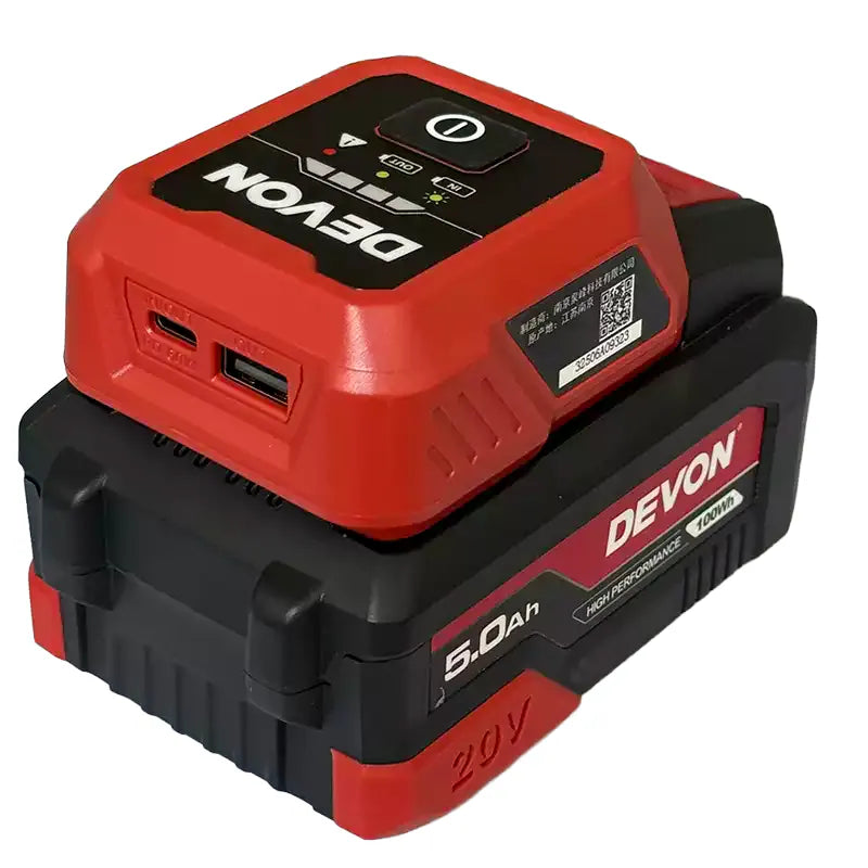 DEVON 大有 5395-Li-20 20V Battery USB Power Converter, USB-C PD 60W (HK Licensed 香港行貨)