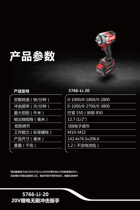 Devon 20V BRUSHLESS IMPACT WRENCH 5766-Li-20