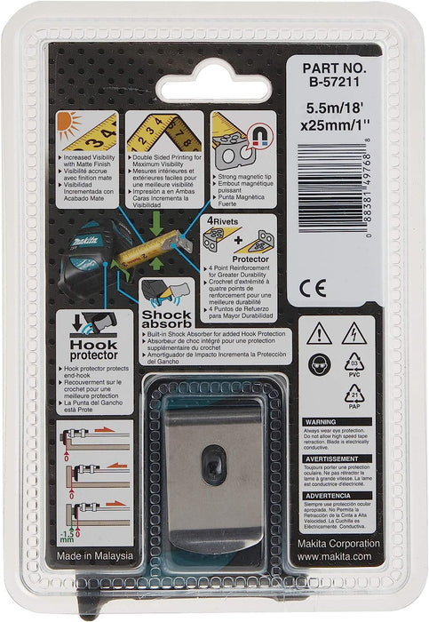 Makita 18'/5.5M Measuring Tape- B-57211