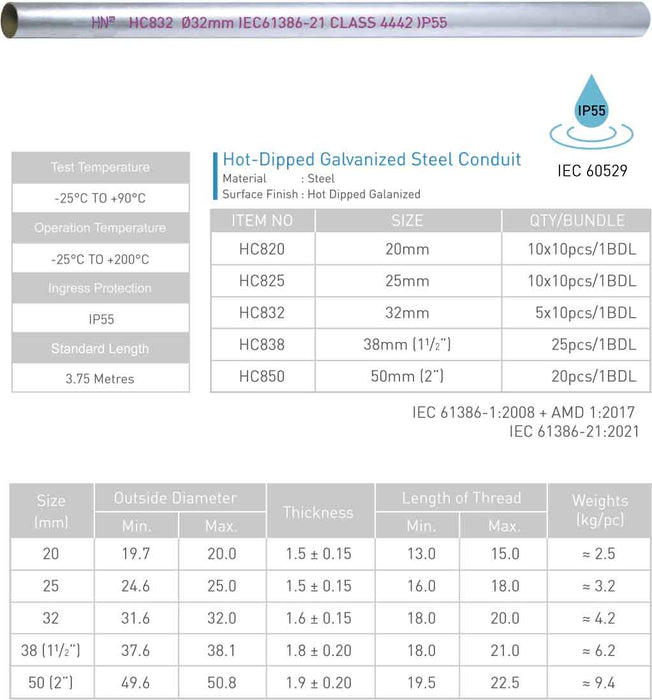 HN Galvanized Steel Conduit