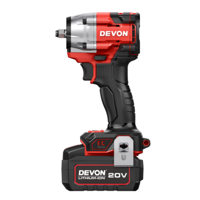 DEVON 5766-Li-20 20V brushless cordless impact wrench with compact design and functional gears.