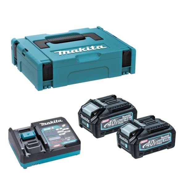 Makita 牧田 191K01-6 40Vmax 4.0Ah Battery x2 and Charger Set