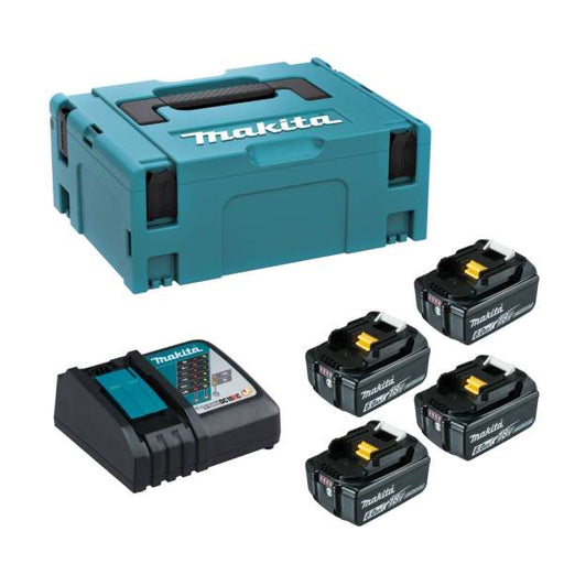 Makita 牧田 199699-7 18V 6.0Ah Battery x4 and Charger Set