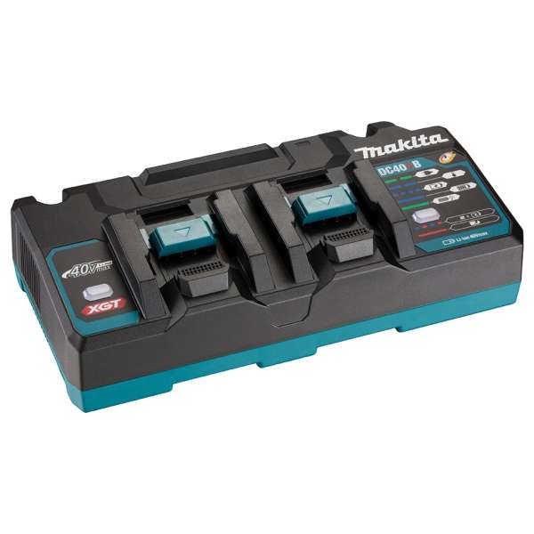 Makita 牧田 DC40RB 40Vmax Dual Port Fast Charger, 191N14-5(220V) / 191N05-6(110V)