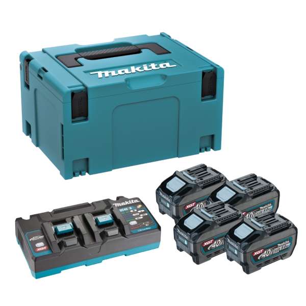 Makita 牧田 PSKGPT4J 40Vmax 5.0Ah Battery x4 and Charger Set