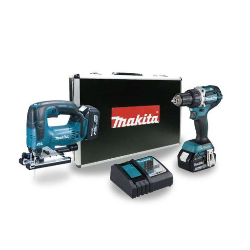 Makita 牧田 DLX2437TX1 18V Cordless Combo Kit (Driver Drill + Jig Saw)