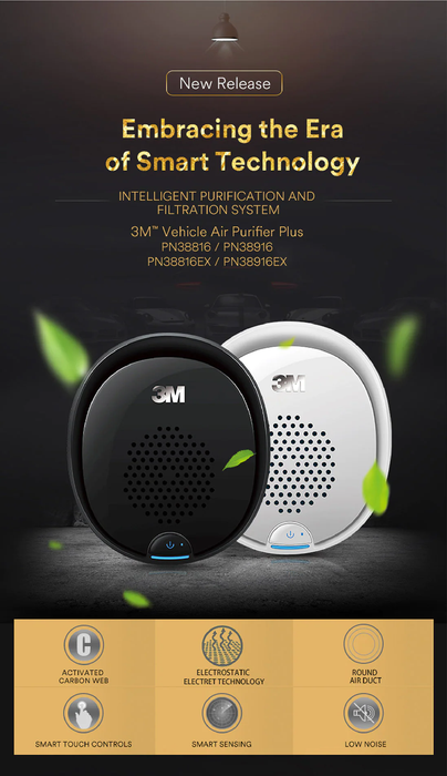 3M Vehicle Air Purifier Plus Black (For Car & Indoor)-PN38816EX