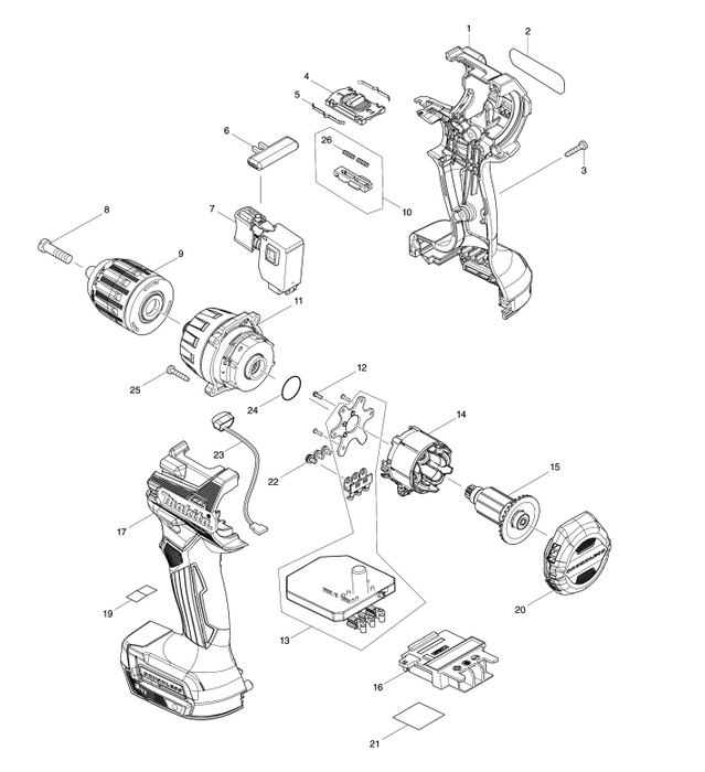 Makita Cordless Driver Drill- DDF487Z (Bare Unit)