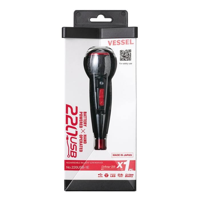 Vessel 220USB-1 3.6V Li-ion Cordless Rechargeable Ballgrip Screwdriver