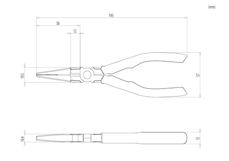 PZ-60 尺寸圖：全長 193mm