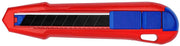 KNIPEX CutiX 90 10 165 BK retractable utility knife, red and blue