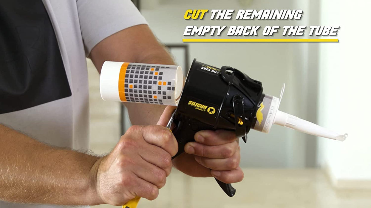 SILIGUN Compact 4" Caulking Gun - The Smallest Anti Drip Extreme Duty Caulk Gun