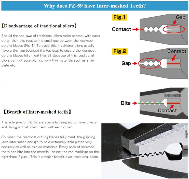ENGINEER Screw Removal Pliers- RX PZ-59