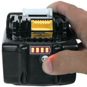 Pressing the BL1860B charge level button