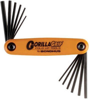 Bondhus HF12 GorillaGrip fold-up hex key set, orange handle