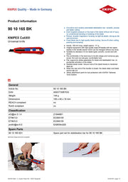 KNIPEX CutiX 90 10 165 BK product information sheet