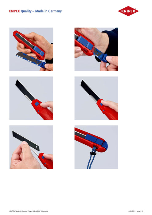 Knipex-9010165BK CutiX Universal Retractable Cutter