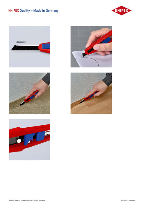 Knipex-9010165BK CutiX Universal Retractable Cutter