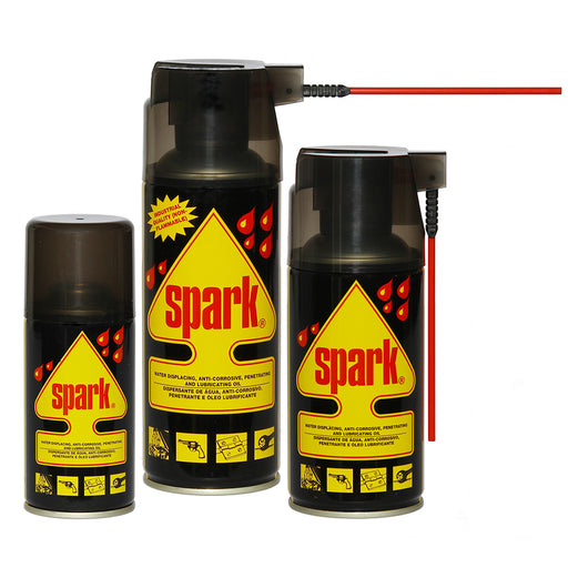 Spanjaard Spark multi-purpose lubricant spray for engines, tools, locks, and bikes – moisture displacer and anti-rust solution